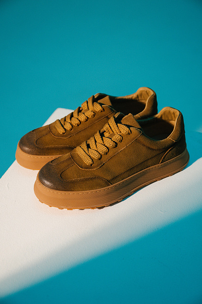 ТуфлиКеды коричневые нат замша Lederdorf