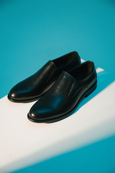 Туфли черны нат кожа Rosvote