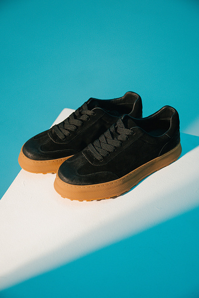 Кеды черные нат замша Lederdorf