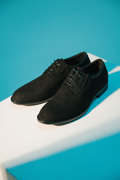 Туфли черные нот замша Roscote